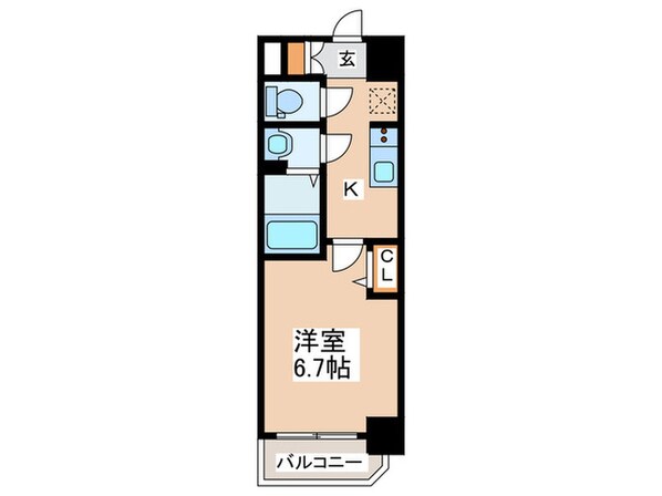 スプランディッド難波元町DUEの物件間取画像